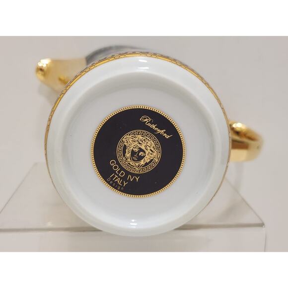 Rutherford Gold Ivy Italy Black Gold Teapot 10" - Picture 13 of 14